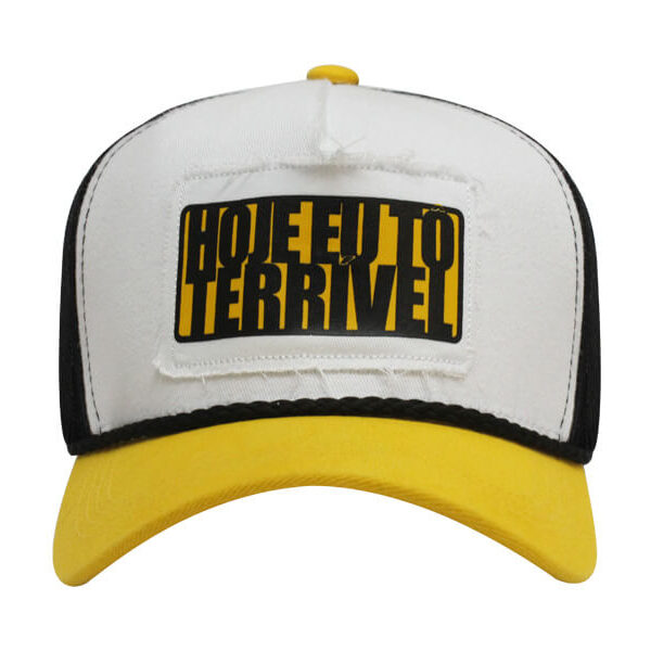 Imagem - Boné trucker amarelo e preto - Frente