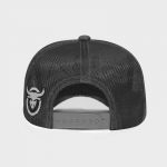 Boné americano de telinha e veludo - Traseiro