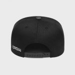 Boné aba reta preto bordado - Traseiro