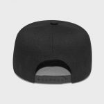 Boné aba reta todo preto - Traseiro