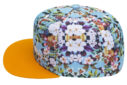 Boné floral aba reta bordado - lateral