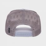 Boné trucker de veludo e tela - Traseiro