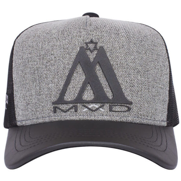 Boné de tela com aba de couro - Frente