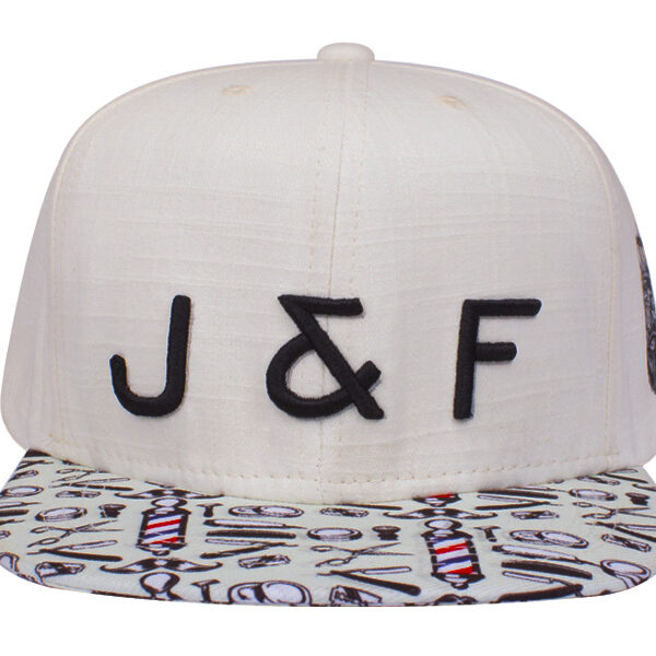 Boné de sarja com aba reta sublimada - Frente