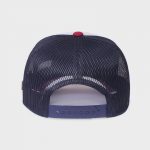 Boné trucker de moletom e tela - Traseiro
