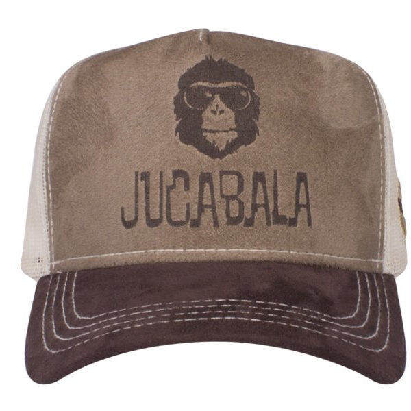 Boné trucker de veludo e tela - Frente