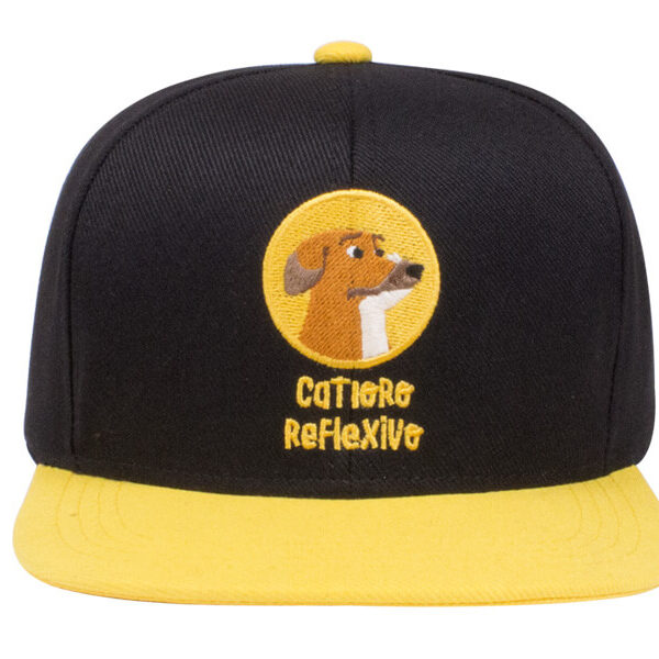 Imagem Boné aba reta preto e amarelo - Frente