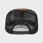 Boné aba reta floral de tela - Traseira