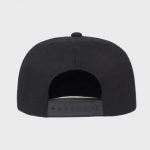 Boné aba reta todo preto com bordado 3D Ref:5016 - Traseiro