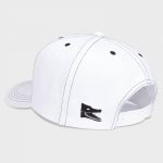 Boné basebol todo branco com aba curva - Perfil tr