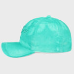 Boné seis gomos aba curva tinturado verde - Lateral