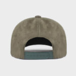 Boné caminhoneiro todo de veludo verde musgo - Traseiro