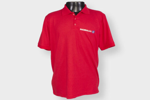 Camiseta polo vermelha em pique Ref:1112