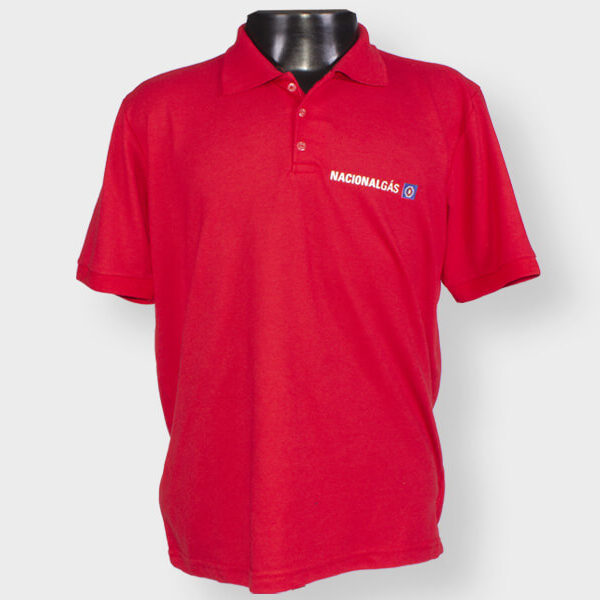 Camiseta polo vermelha em pique Ref:1112